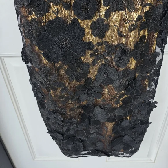 $268 Eliza J Women's Floral-Appliqué Sequinned Dress Sz 2 NWT Cocktail Glam - Picture 14 of 16